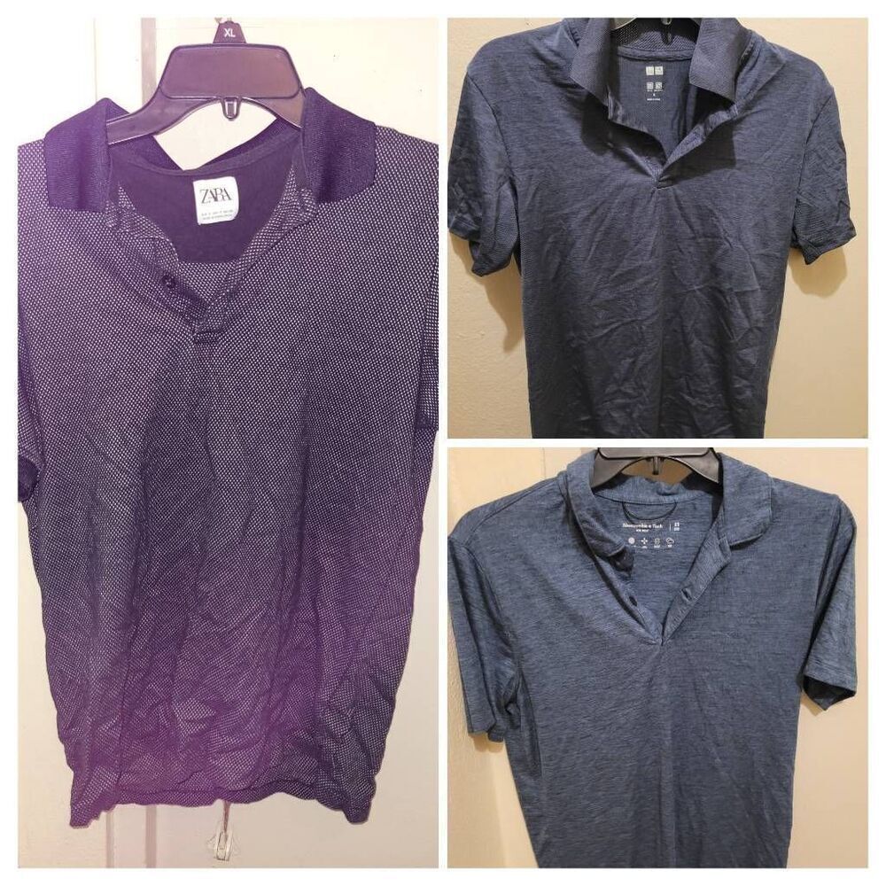 Polo Collard shirt v cut chest buttons bundle